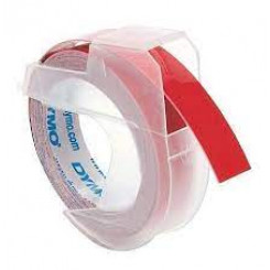 520102 DYMO 9mm EMBOSSING TAPE RED glossy 3m